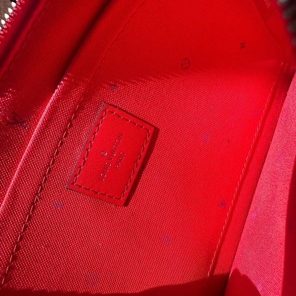 ❤️ Louis Vuitton Limited Edition Summer Escale Rouge Neverfull Wristlet Pochette - Picture 15 of 16